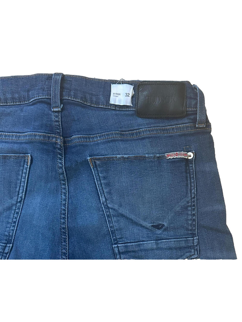 NWT Hudson Vintage Denim Jeans Byron Straight Denim Dark Wash Cotton Stretch 32 - Picture 4 of 5